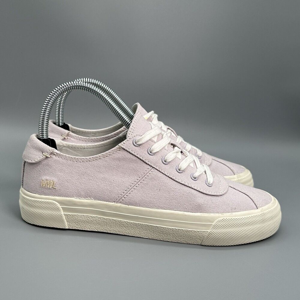 Madewell Womens 7.5 Sidewalk Low Top Shoes Sneaker Canvas Light Purple Lavender
